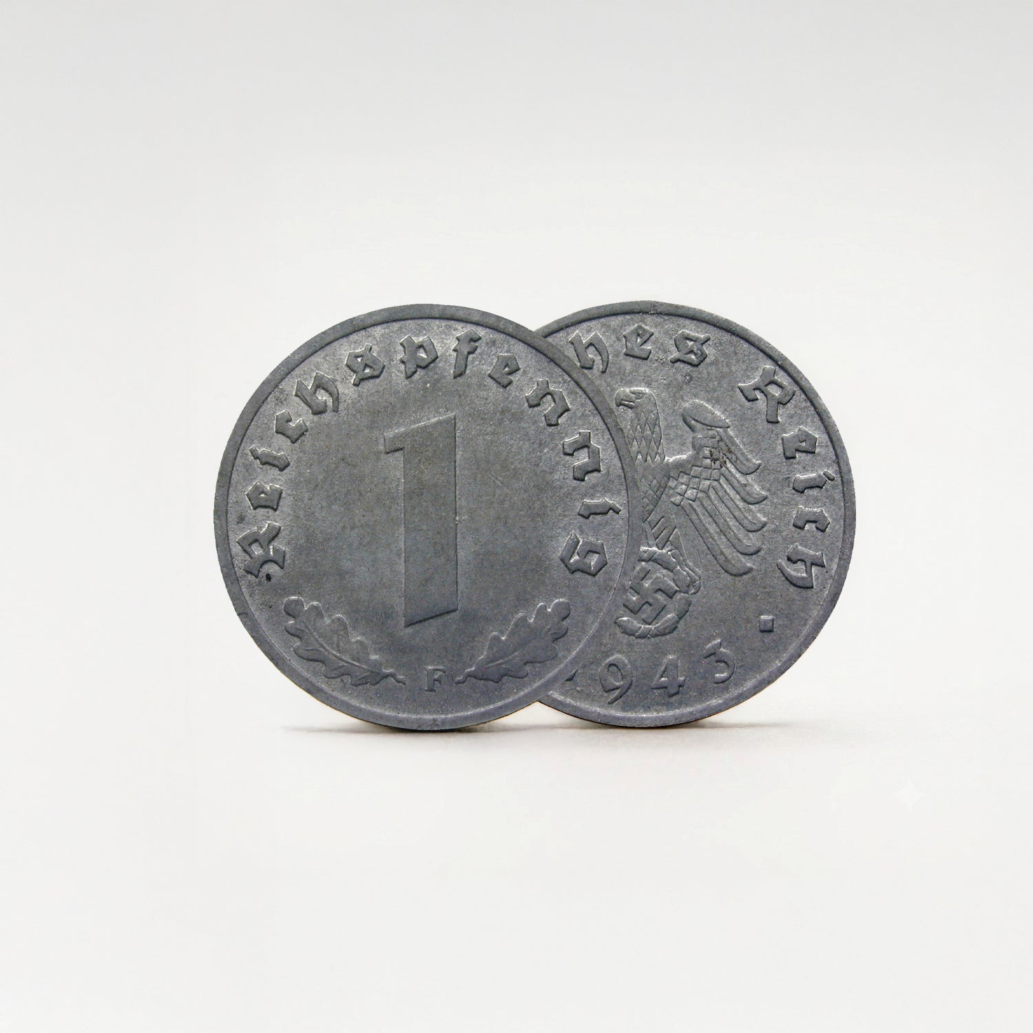 Moneda y sello auténticos de la Alemania de la Segunda Guerra Mundial (1936–1945) | Colección histórica del Tercer Reich con certificado de autenticidad