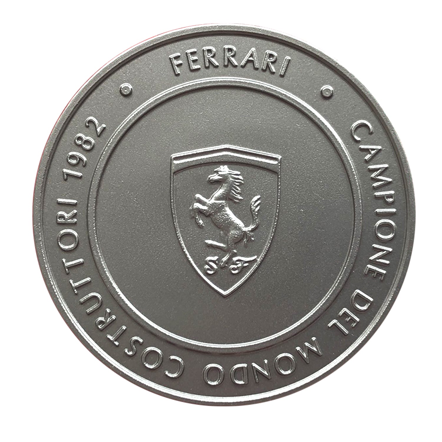 Official Ferrari F1 Championship Medal: Titanium, 1982. 126C2 Edition