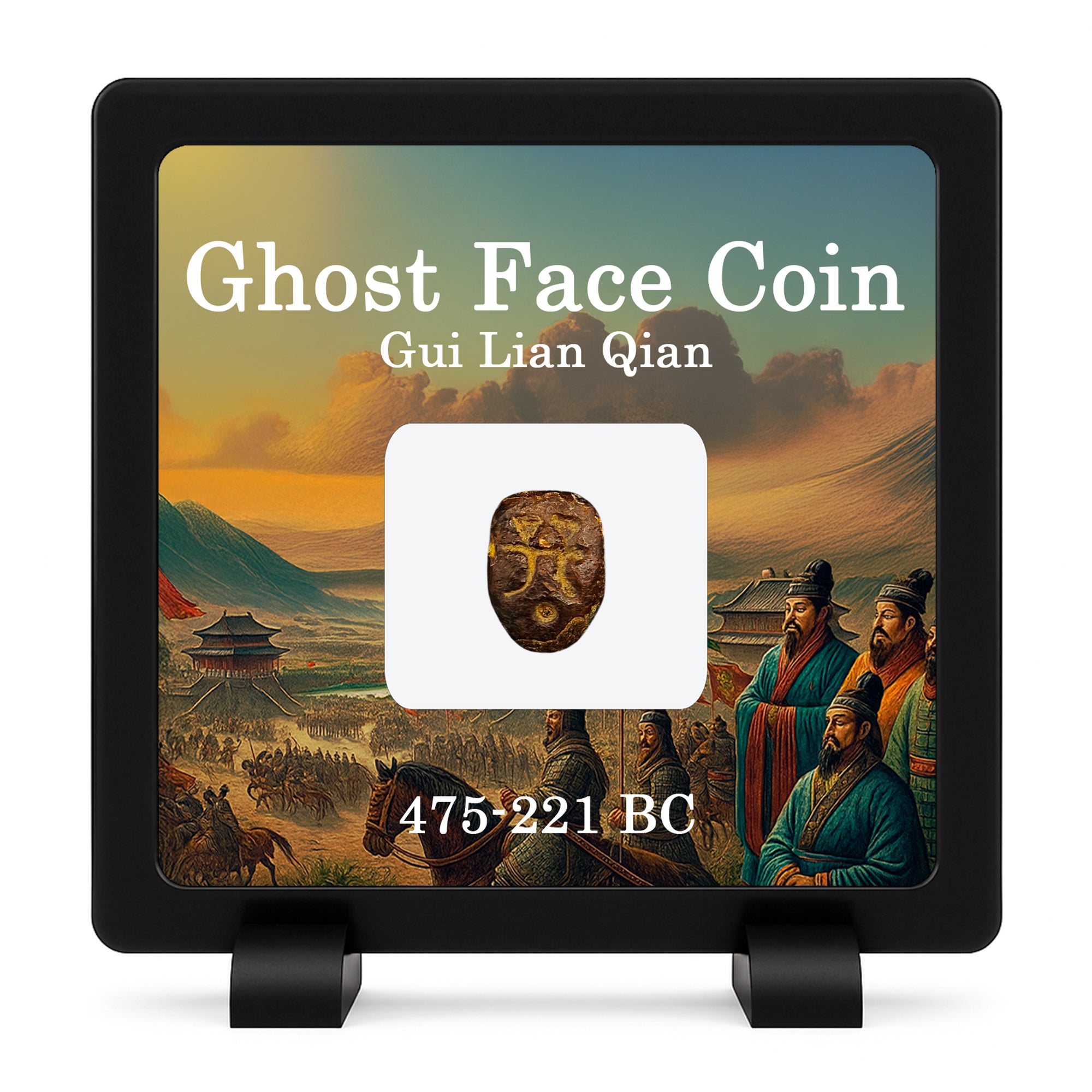Moneda auténtica China Gui Lian Qian (Rostro de Fantasma) – Estados en Guerra 475-221 a.C. | Certificada