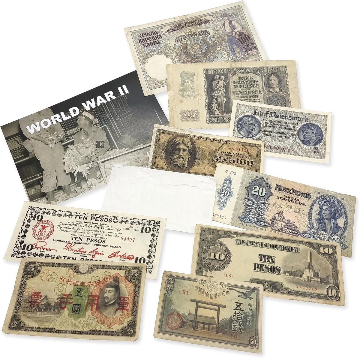 IMPACTO COLECCIONABLES - 2 Billetes Utilizados Durante La Segunda Guerra Mundial Por Las Tropas Alemanas 1939 42 Tercer Reich Certificado De IMPACTO COLECCIONABLES - 2 Billetes Utilizados Durante La Segunda Guerra Mundial Por Las Tropas Alemanas 1939 42 Tercer Reich Certificado De
