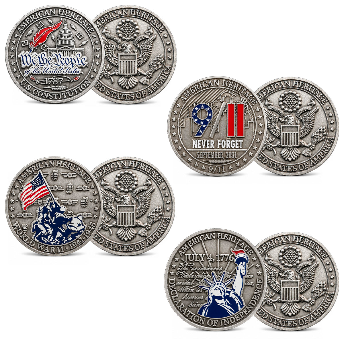 8 medallas auténticas - COLECCIÓN American Heritage