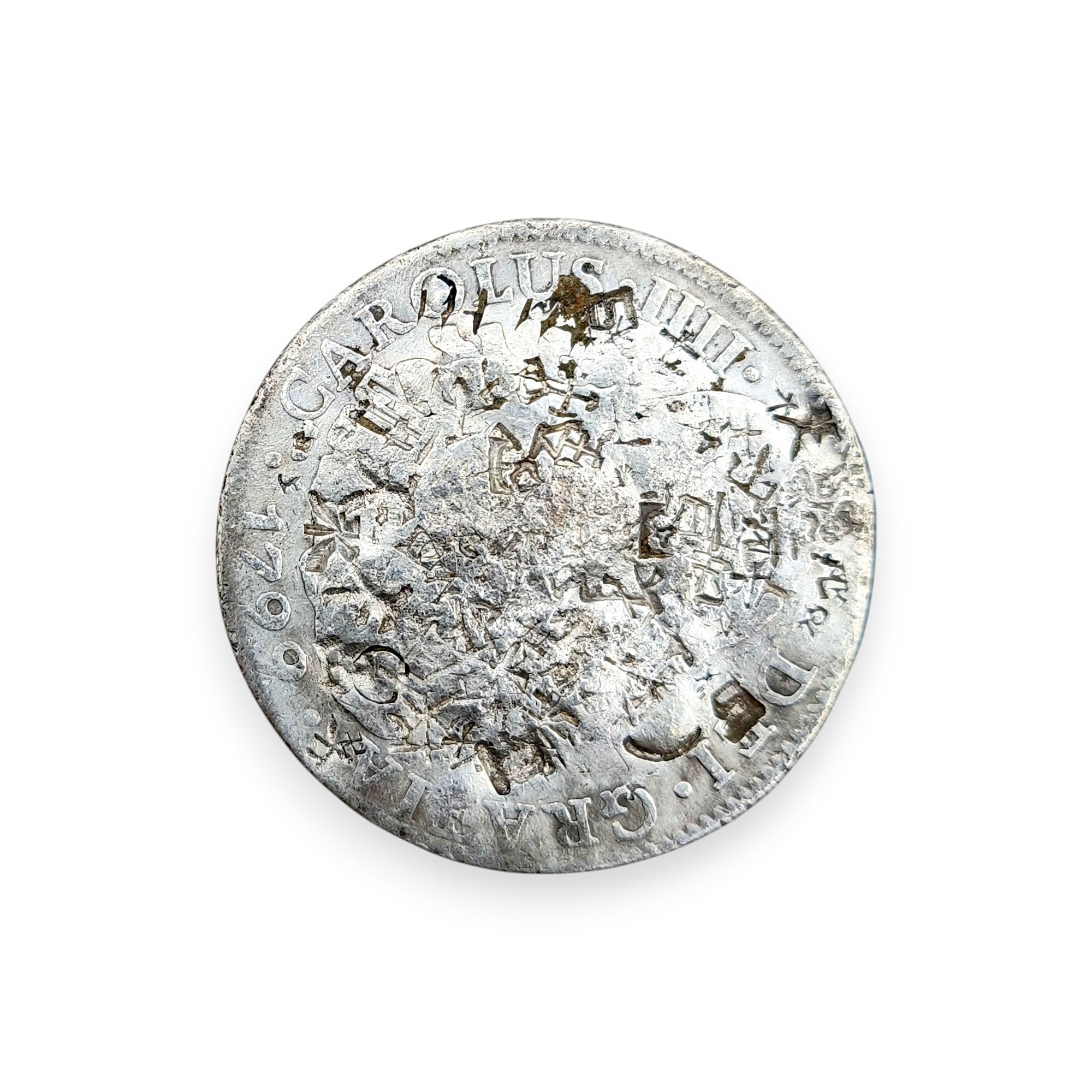 Moneda de 8 Reales españoles con Resellos Asiáticos – El Comercio de Occidente y Oriente | Certificada