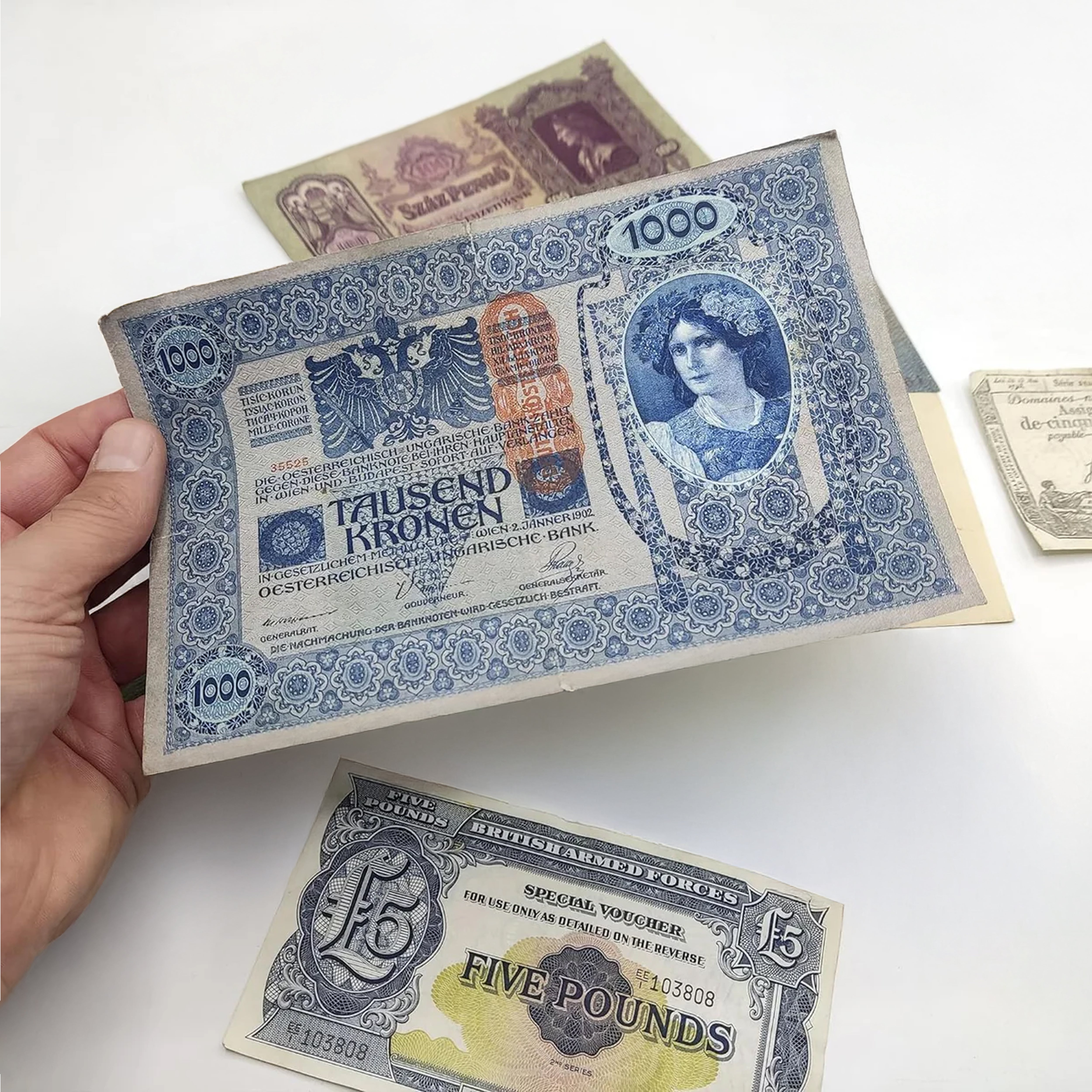10 authentic banknotes - 4 Centuries Collection 1792-2014 | Certificated