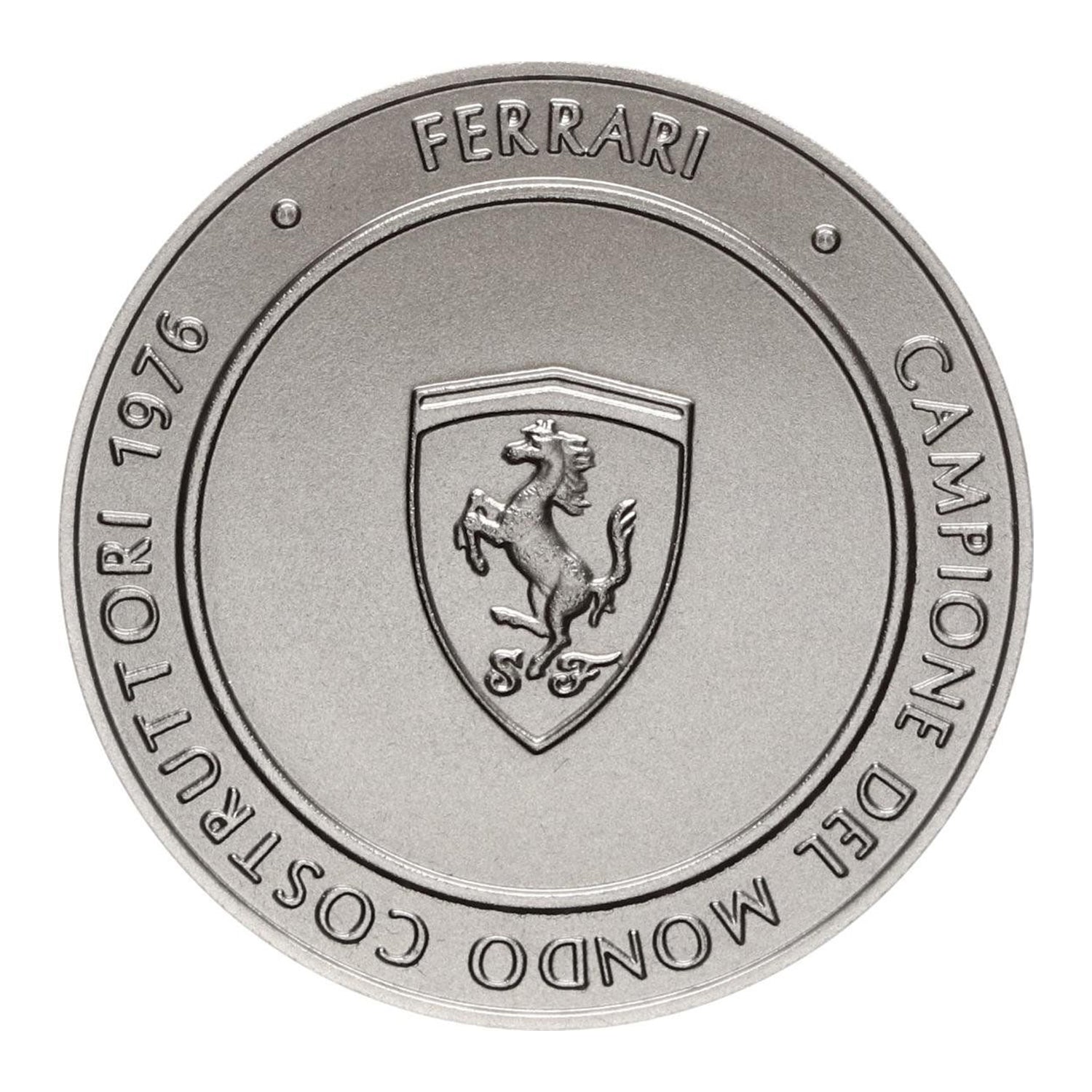 Official Ferrari F1 Championship Medal: Titanium, 1976. 1312T2 Edition