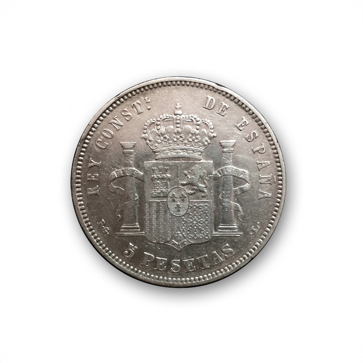 Moneda auténtica de la Monarquía Española - Duro de plata de Alfonso XIII El Rizos | Certificada