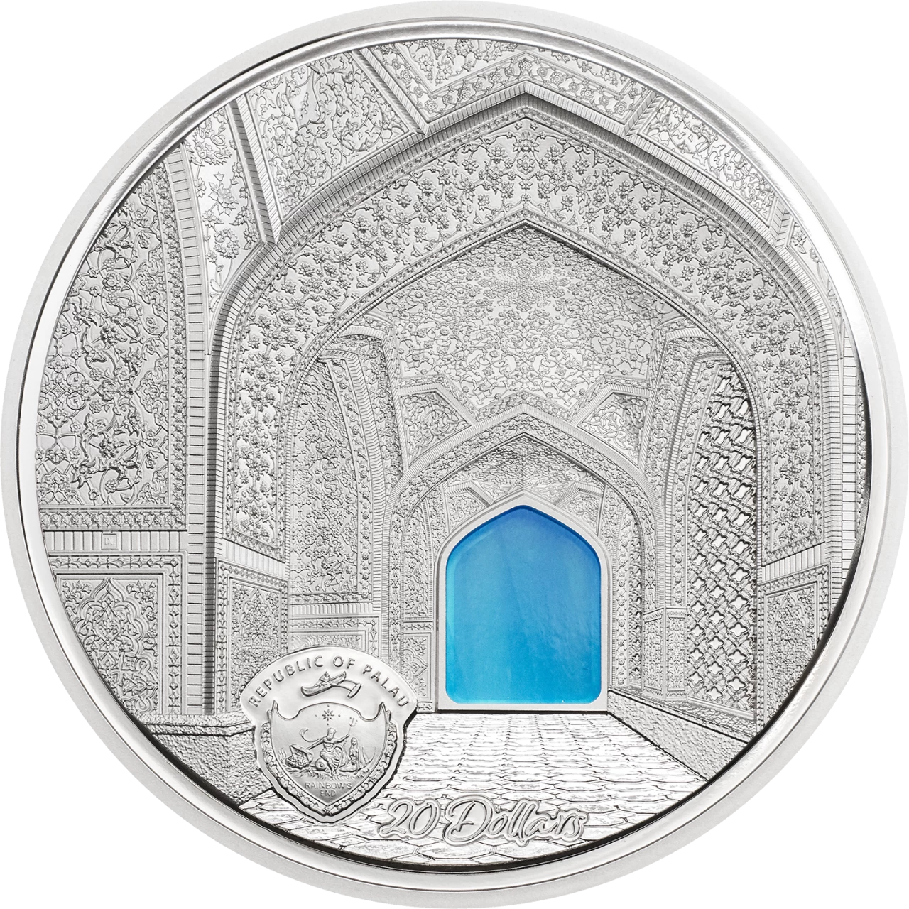 Moneta da 3 Oz in argento - ISFAHAN Tiffany Art 20$ Palau 2020