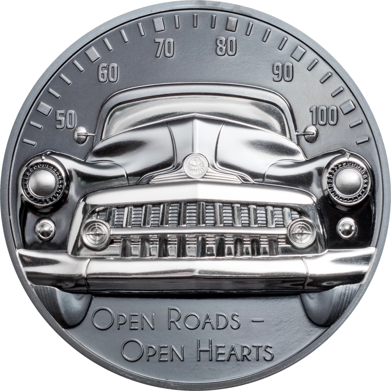 Moneta da 2 Oz in argento - OPEN ROADS Classic Car 10$ Isole Cook 2021