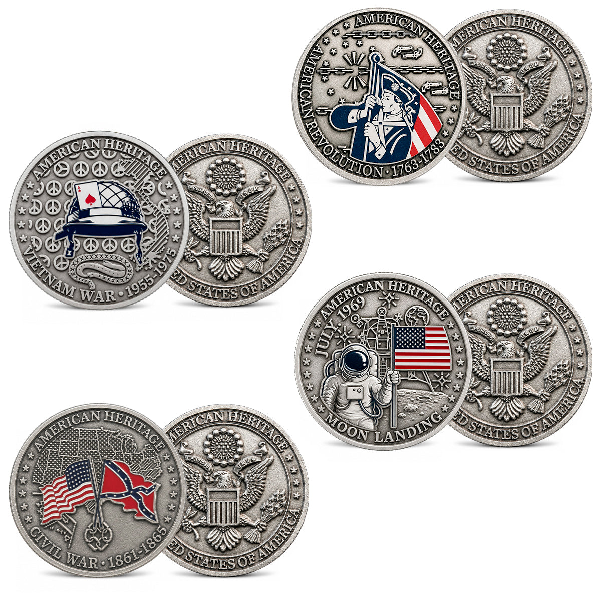 8 medallas auténticas - COLECCIÓN American Heritage