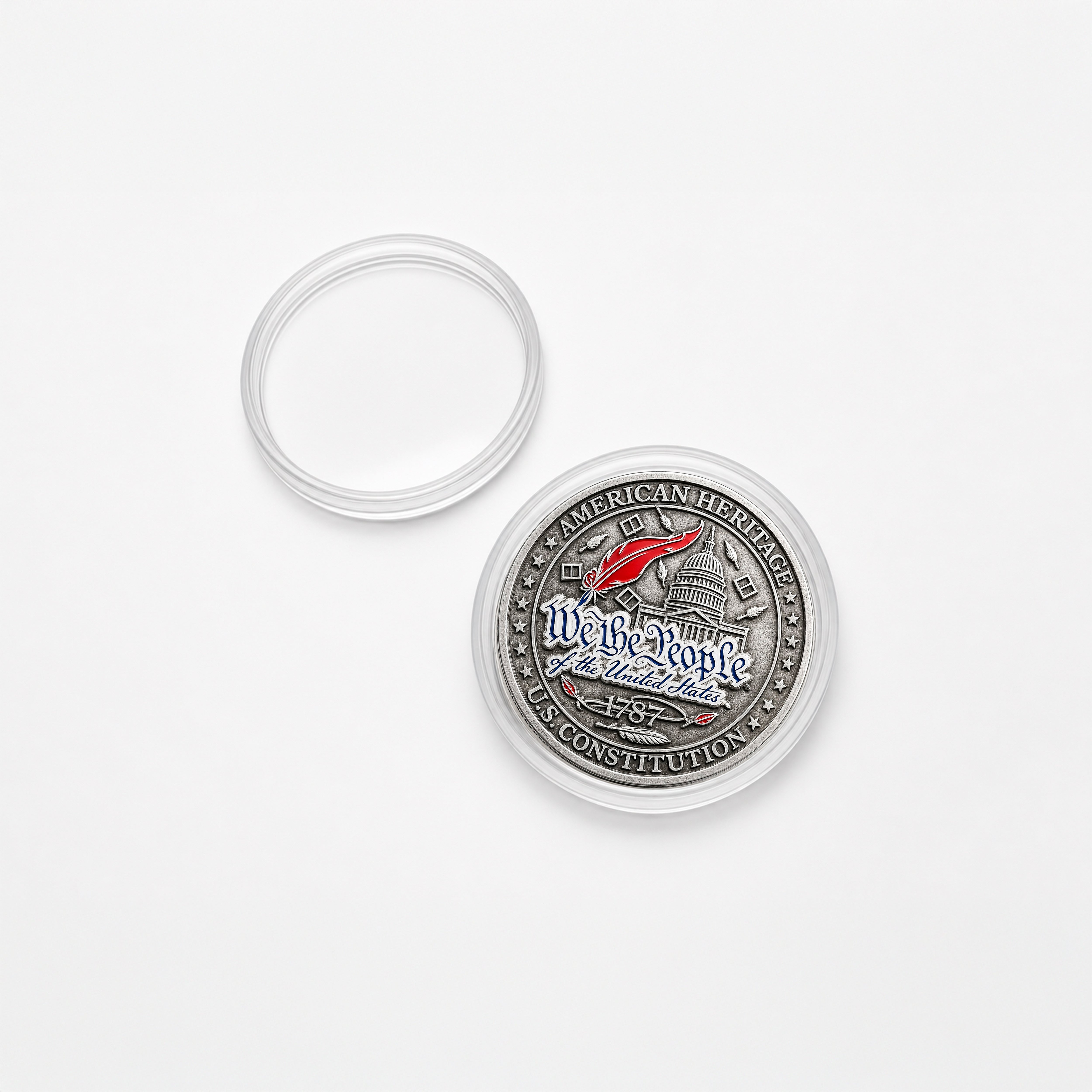 Medalla de la Herencia Estadounidense: plateada, conmemorativa de la Constitución de los Estados Unidos