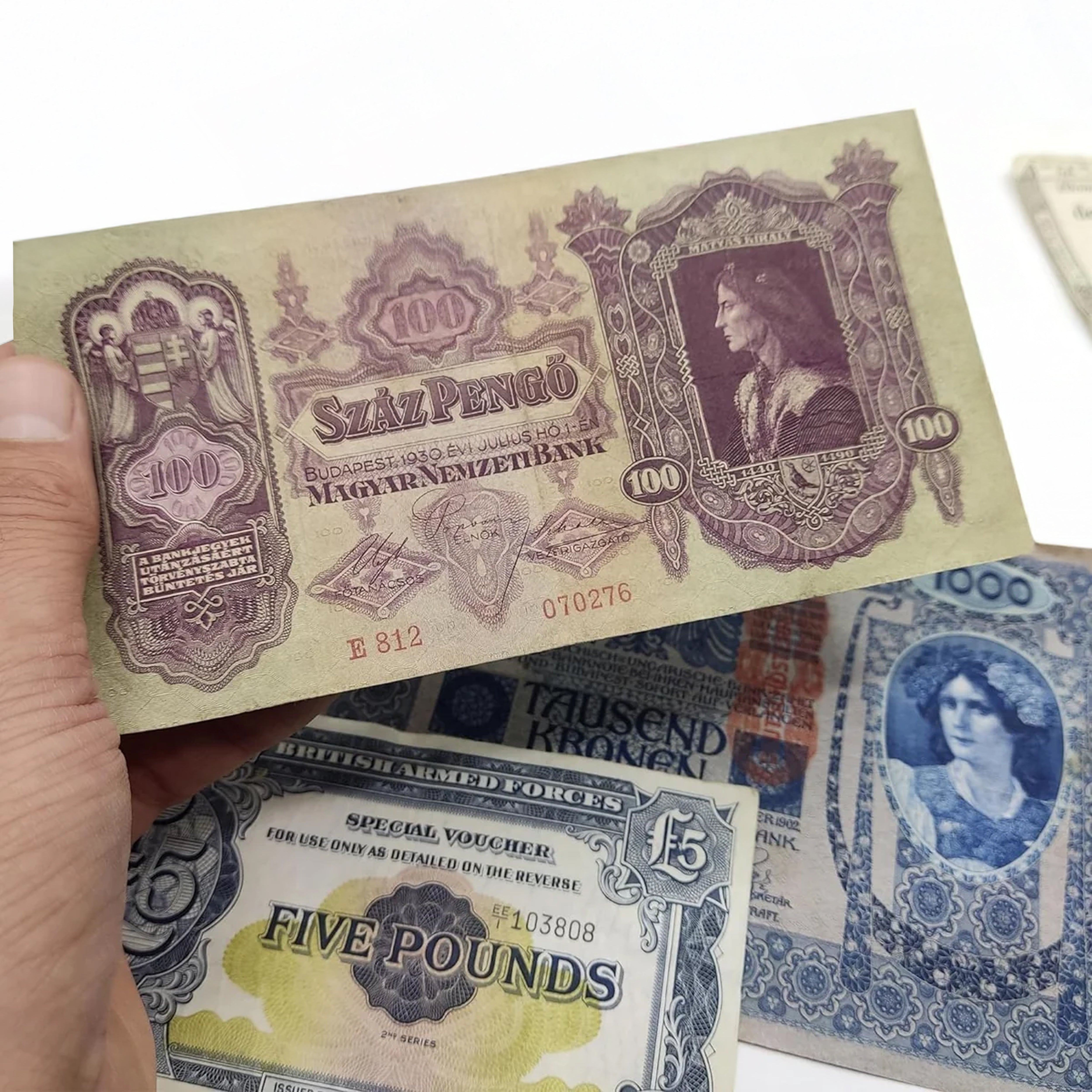 10 authentic banknotes - 4 Centuries Collection 1792-2014 | Certificated