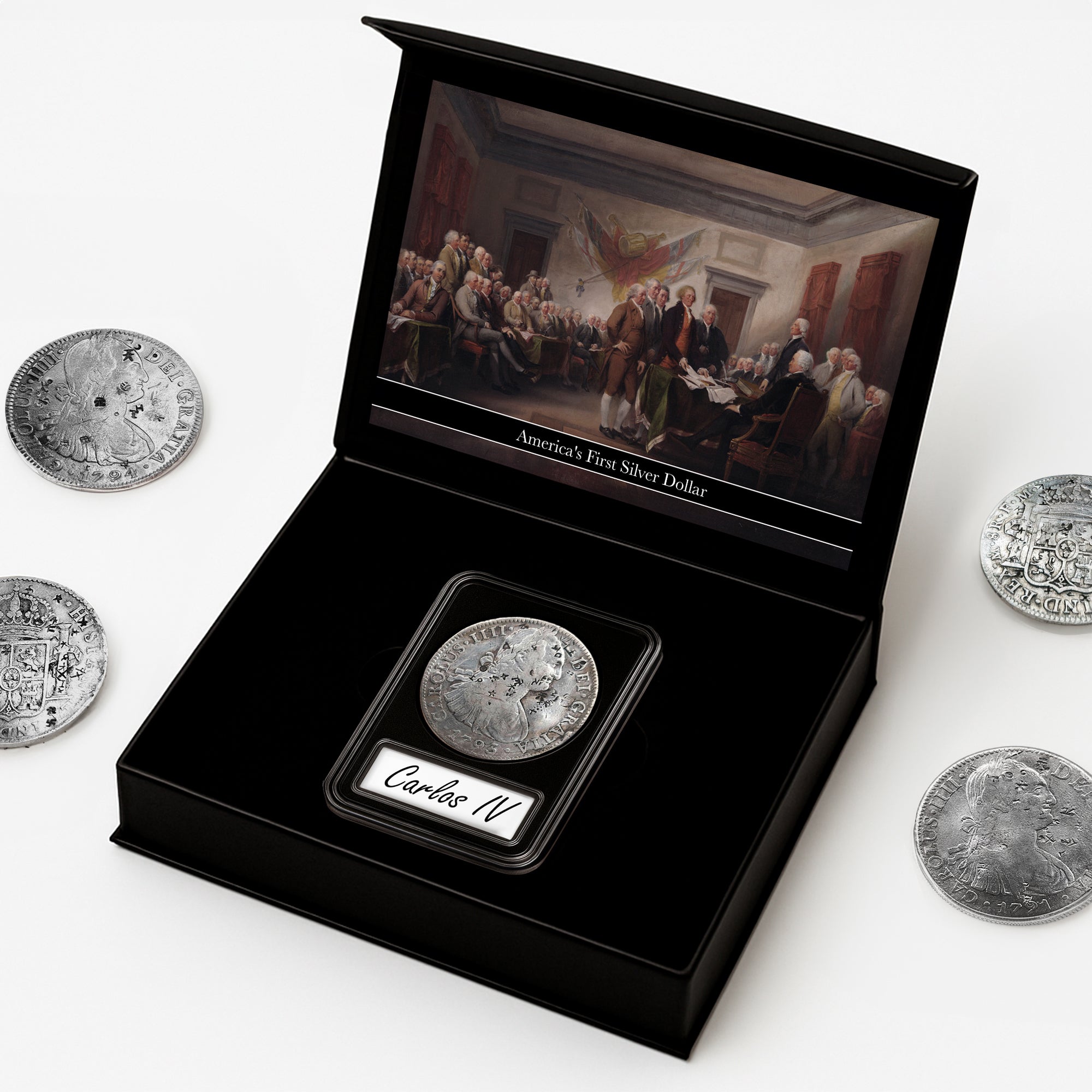 Moneda de 8 Reales de Carlos IV 1793-1808 – El Primer Dólar de América | Certificada
