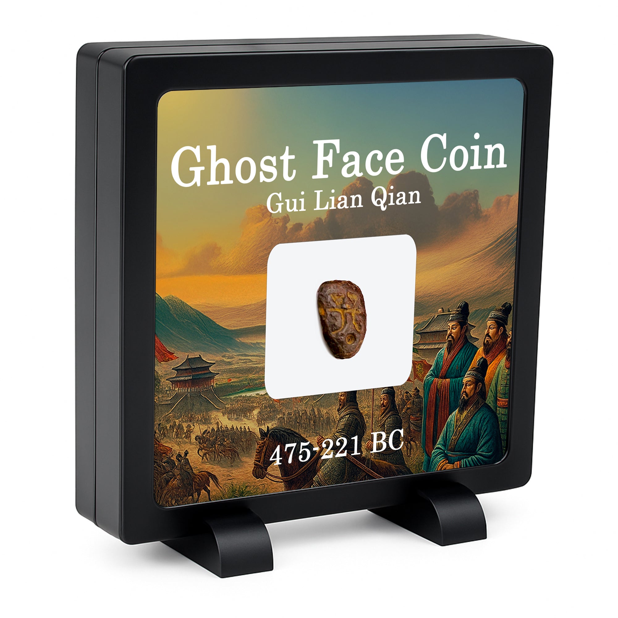 Moneda auténtica China Gui Lian Qian (Rostro de Fantasma) – Estados en Guerra 475-221 a.C. | Certificada