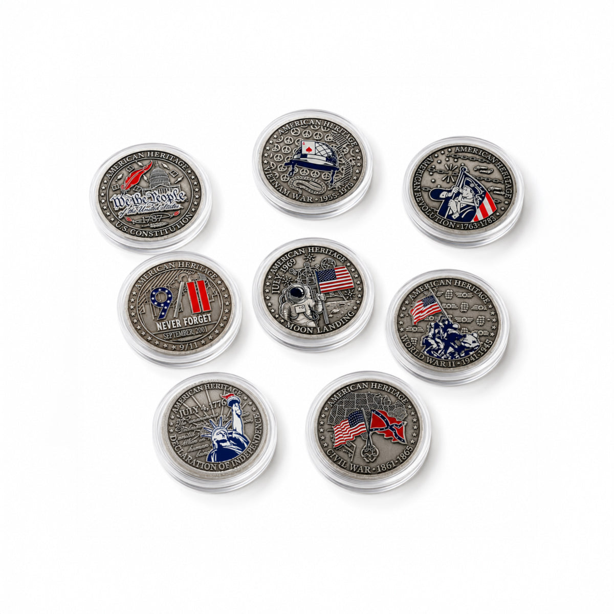 8 authentic medals - American Heritage COLLECTION