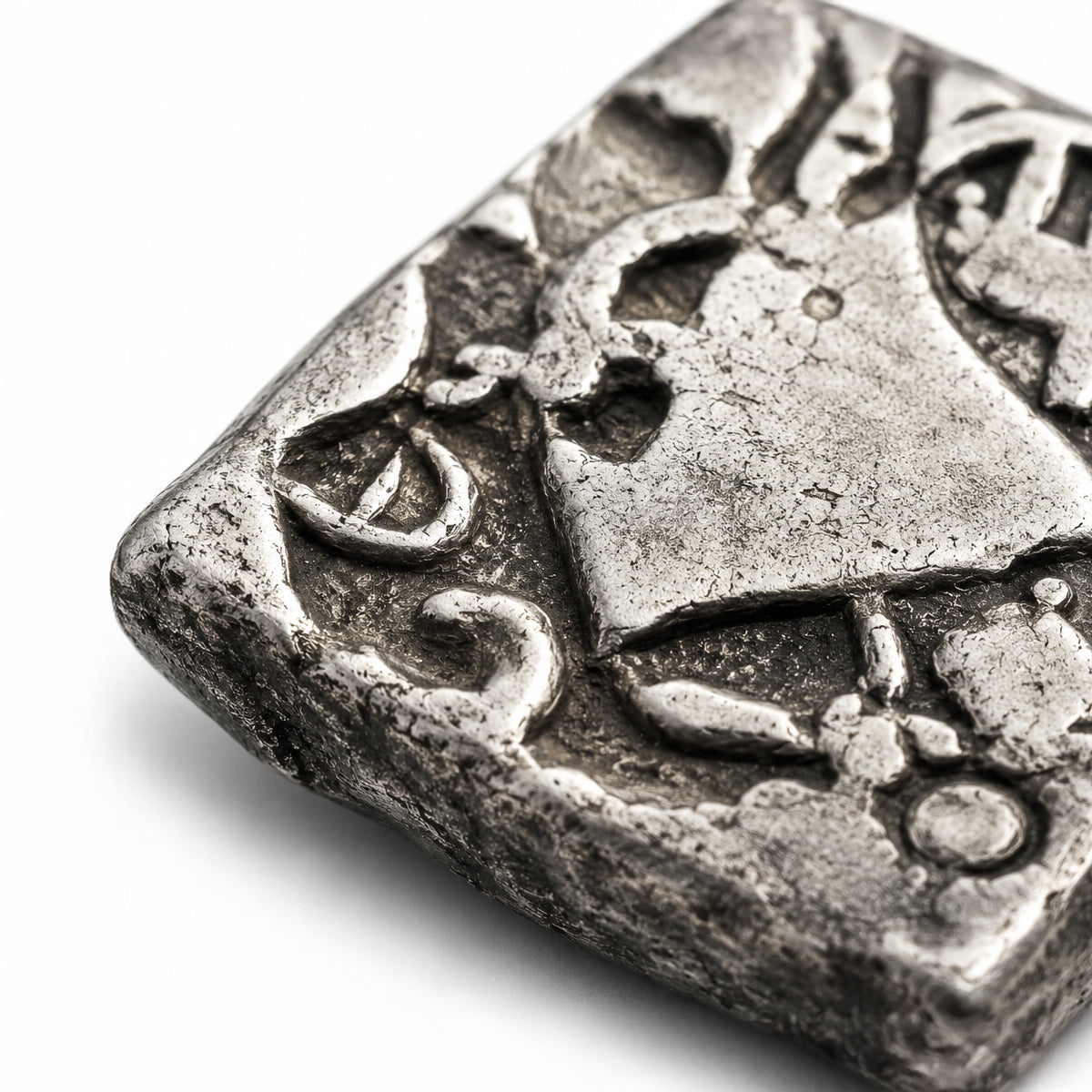 Moneda de plata Maurya Punch Mark (c. 322–185 a. C.) – Auténtica moneda de plata de la antigua India