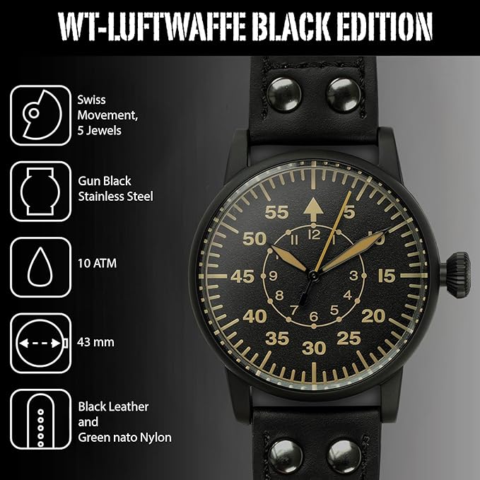 Reloj militar Flieger Segunda Guerra Mundial edición limitada