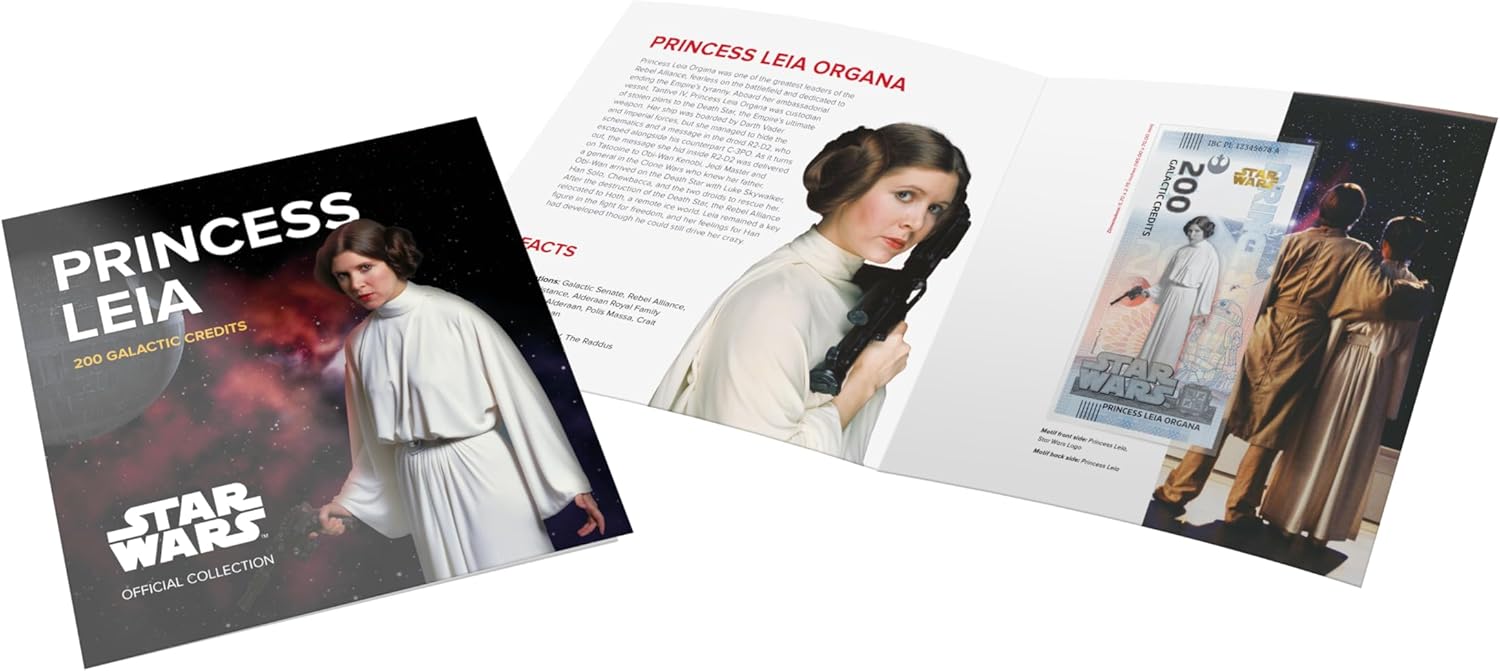 Billete Star Wars Oficial de Colección - Princesa Leia