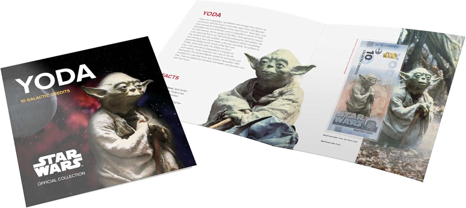Billete Star Wars Oficial de Colección - Maestro Yoda