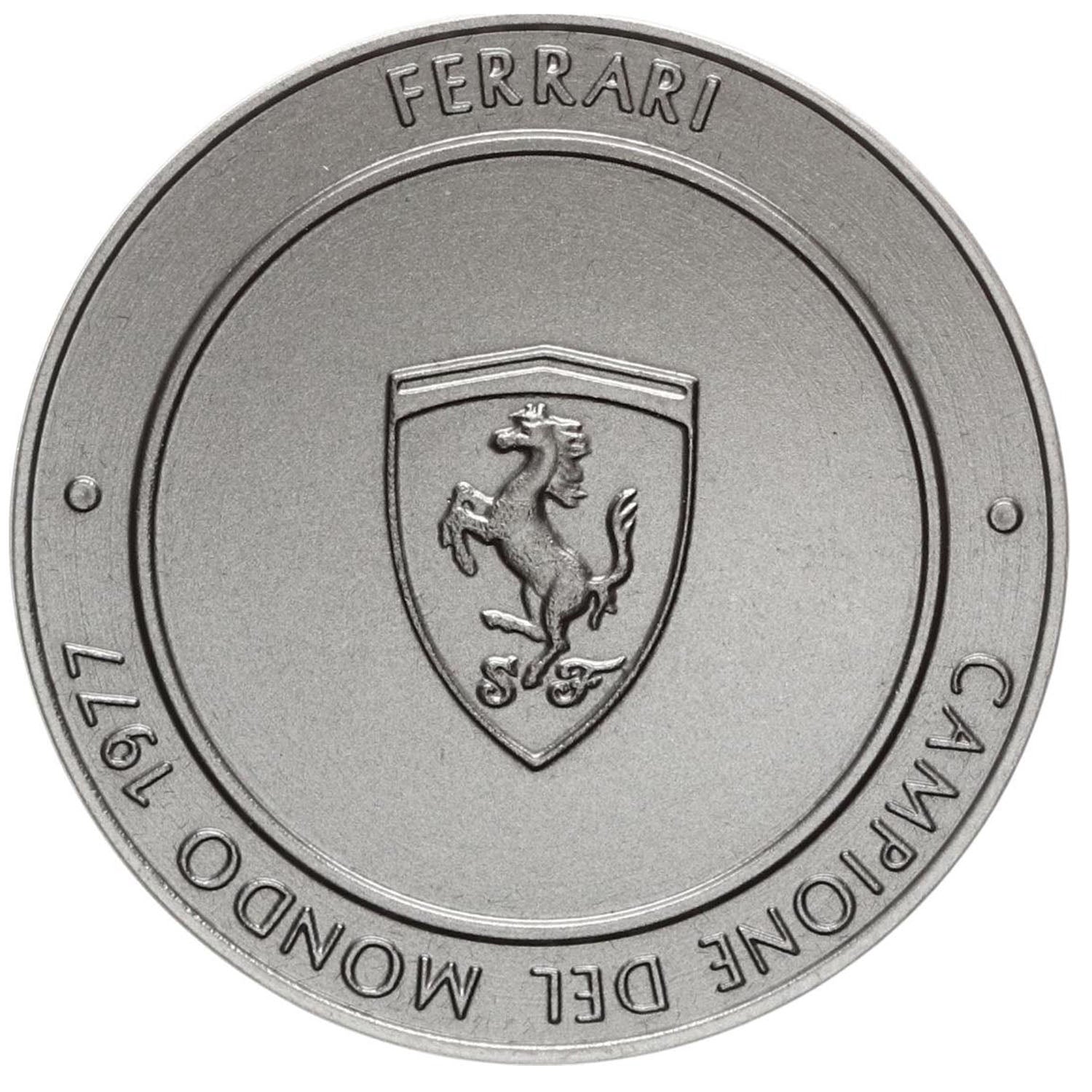 Official Ferrari F1 Championship Medal: Titanium, 1977 Edition