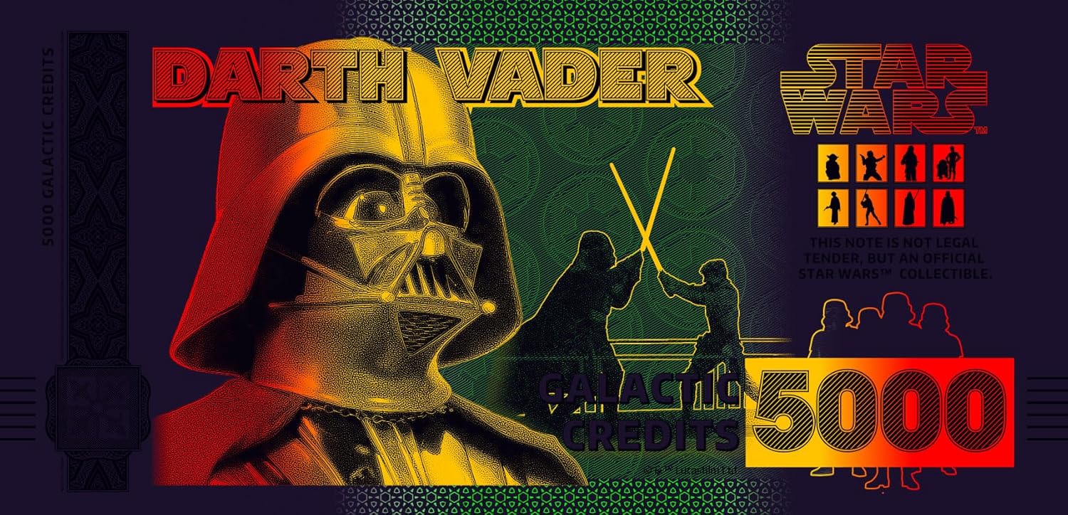 Billete Star Wars Oficial de Colección - Darth Vader