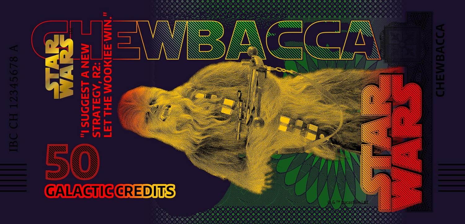 Billete Star Wars Oficial de Colección - Chewbacca