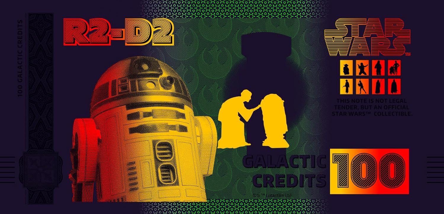 Billete Star Wars Oficial de Colección - R2-D2 & C-3PO