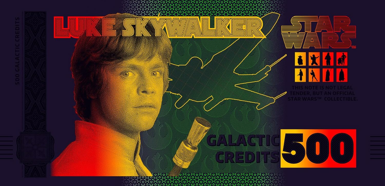 Billete Star Wars Oficial de Colección - Luke Skywalker