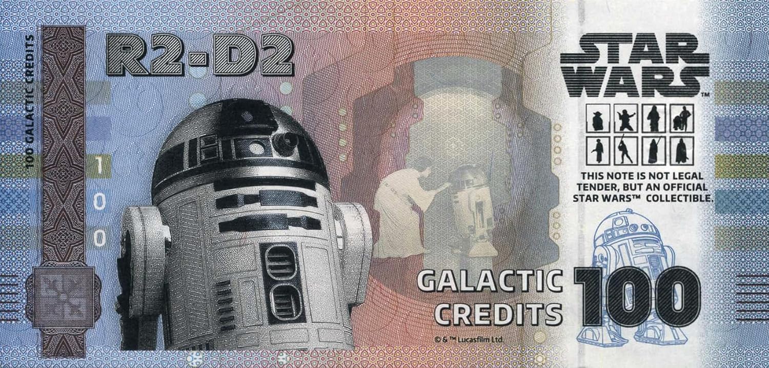 Billete Star Wars Oficial de Colección - R2-D2 & C-3PO