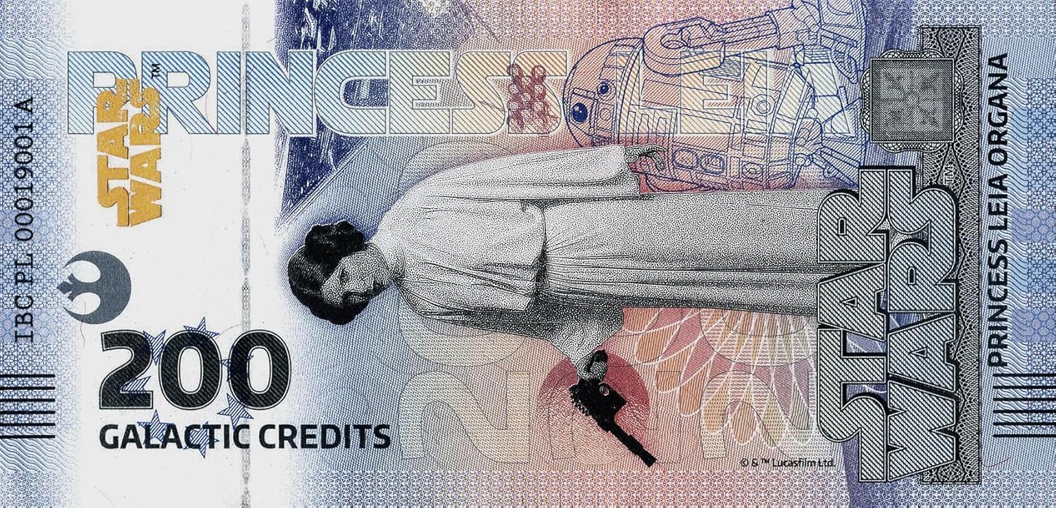 Billete Star Wars Oficial de Colección - Princesa Leia