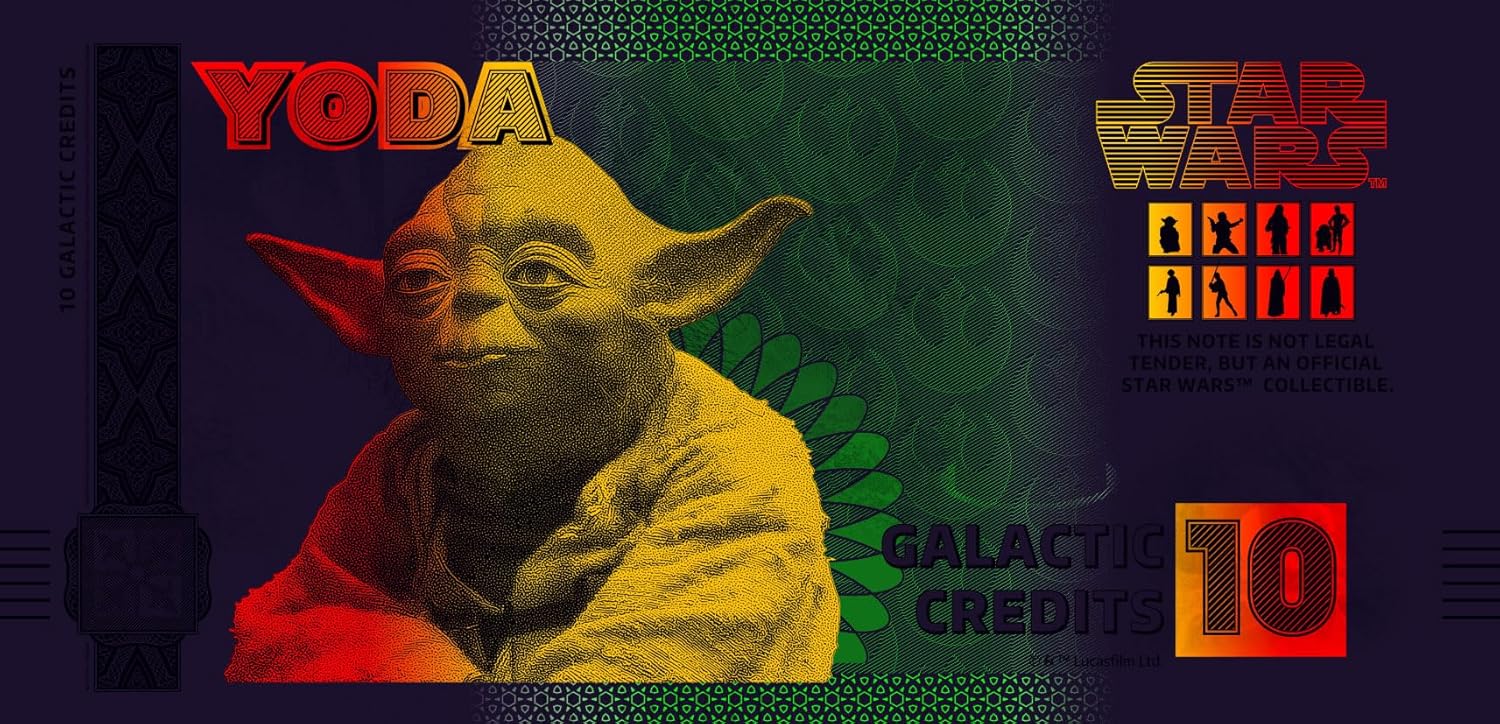 Billete Star Wars Oficial de Colección - Maestro Yoda