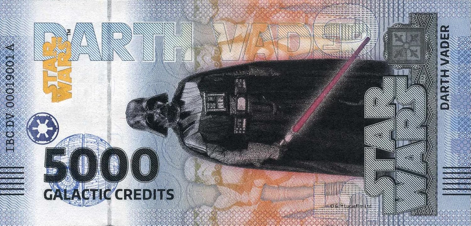 Billete Star Wars Oficial de Colección - Darth Vader