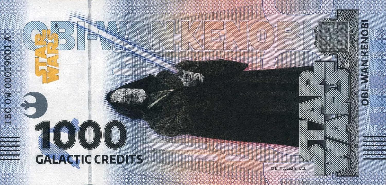 Billete Star Wars Oficial de Colección - Obi-Wan Kenobi