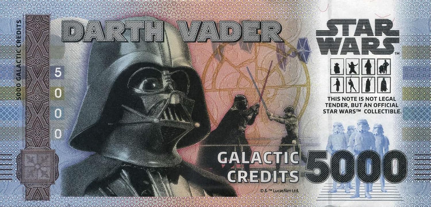 Billete Star Wars Oficial de Colección - Darth Vader