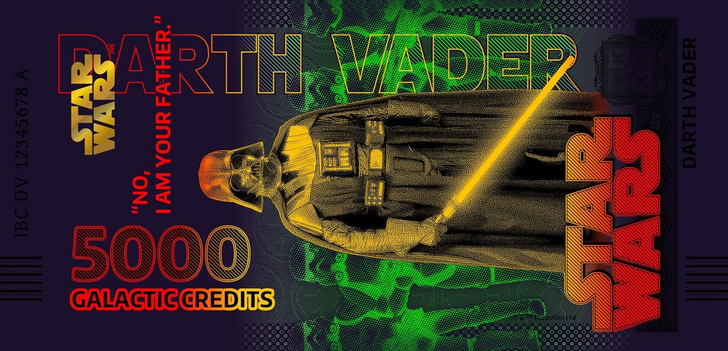 Billete Star Wars Oficial de Colección - Darth Vader
