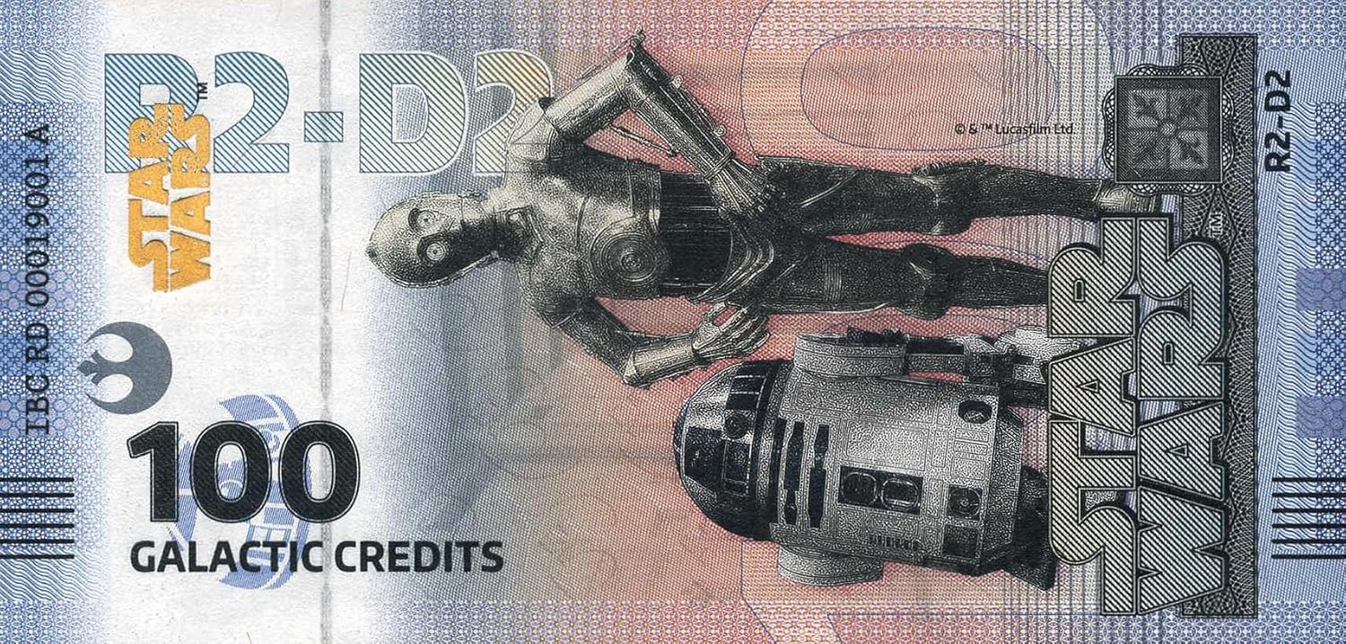 Billete Star Wars Oficial de Colección - R2-D2 & C-3PO