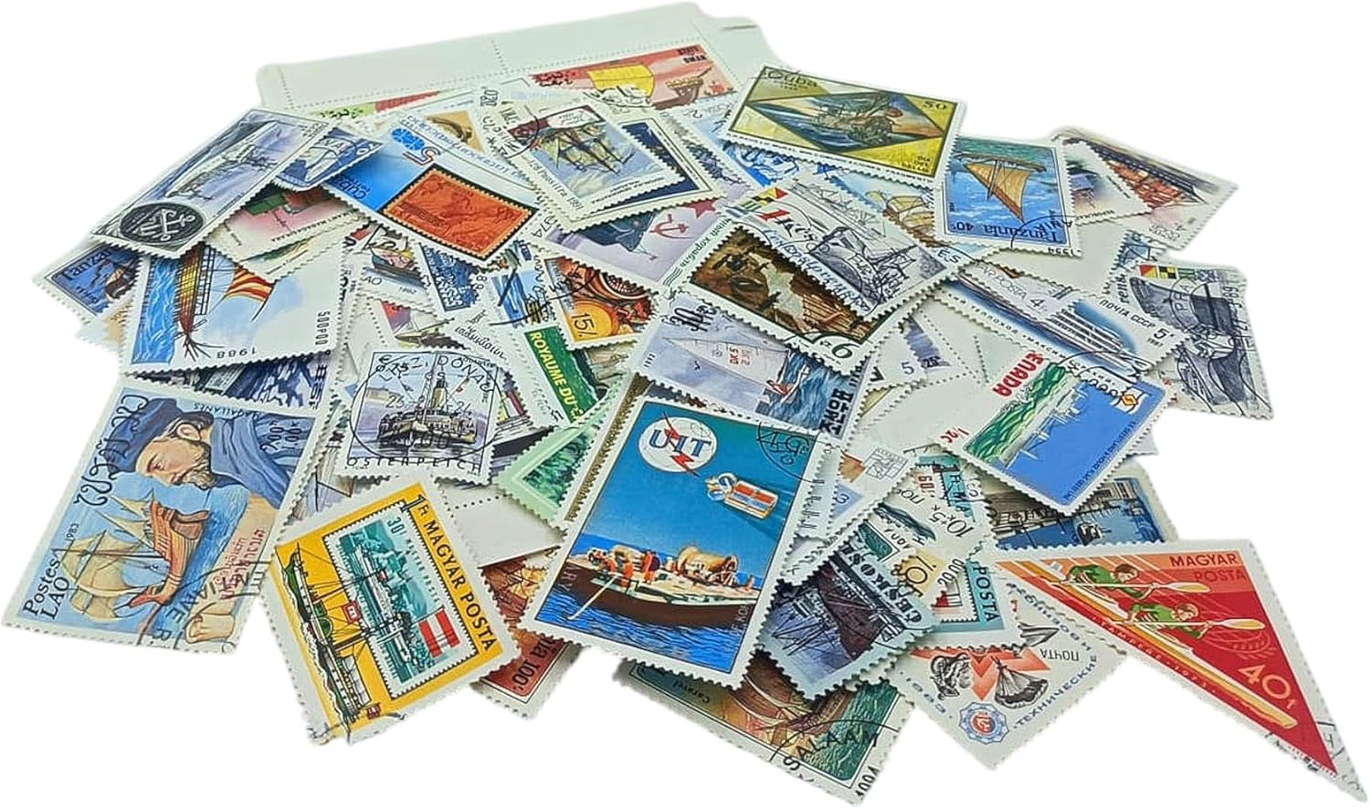 100 Historic Ship Stamps | Collector Album Included
