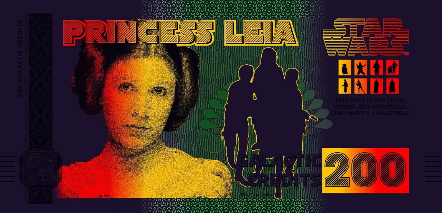 Billete Star Wars Oficial de Colección - Princesa Leia