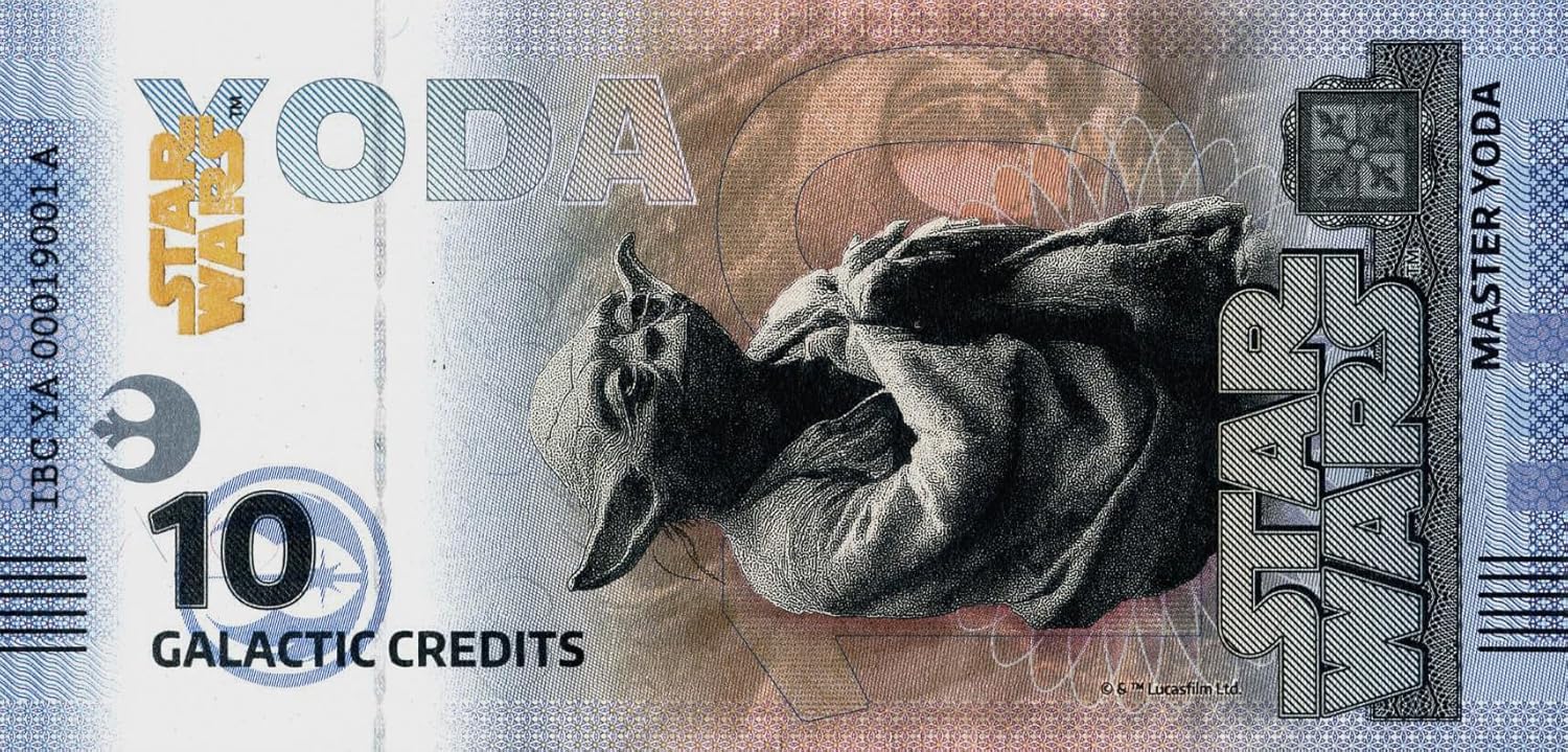Billete Star Wars Oficial de Colección - Maestro Yoda