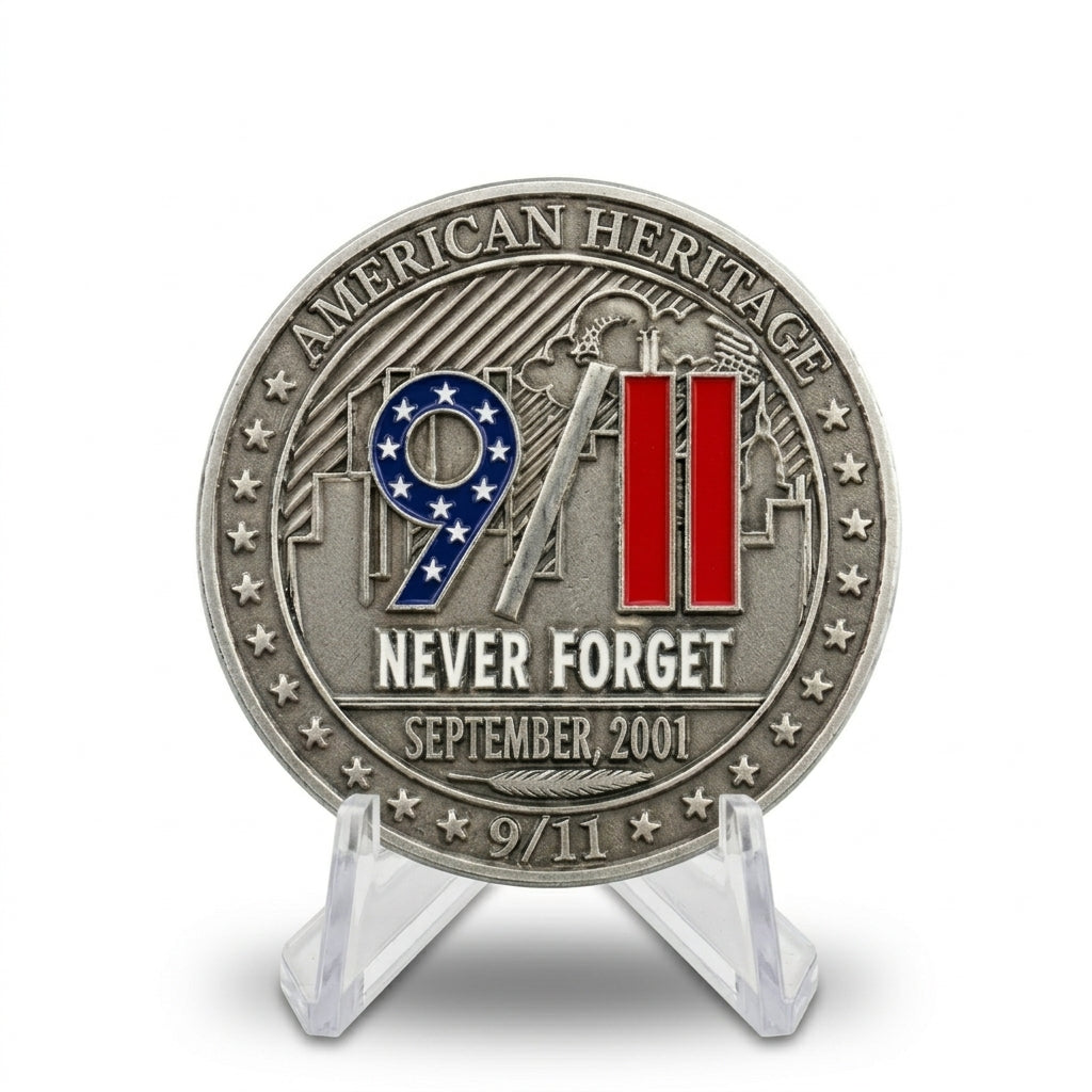 American Heritage Medal: silver-plated, commemorative history of 9/11