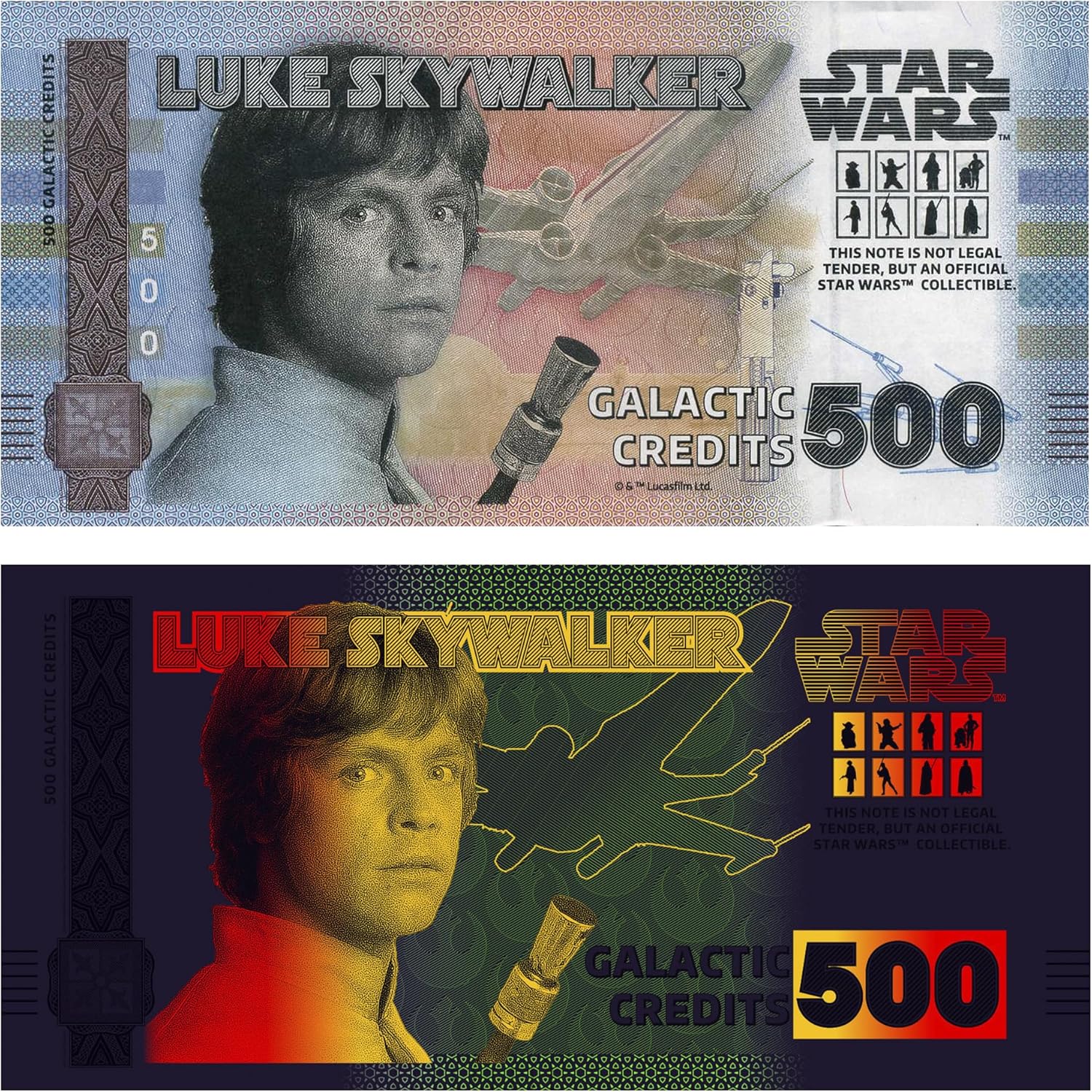 Billete Star Wars Oficial de Colección - Luke Skywalker