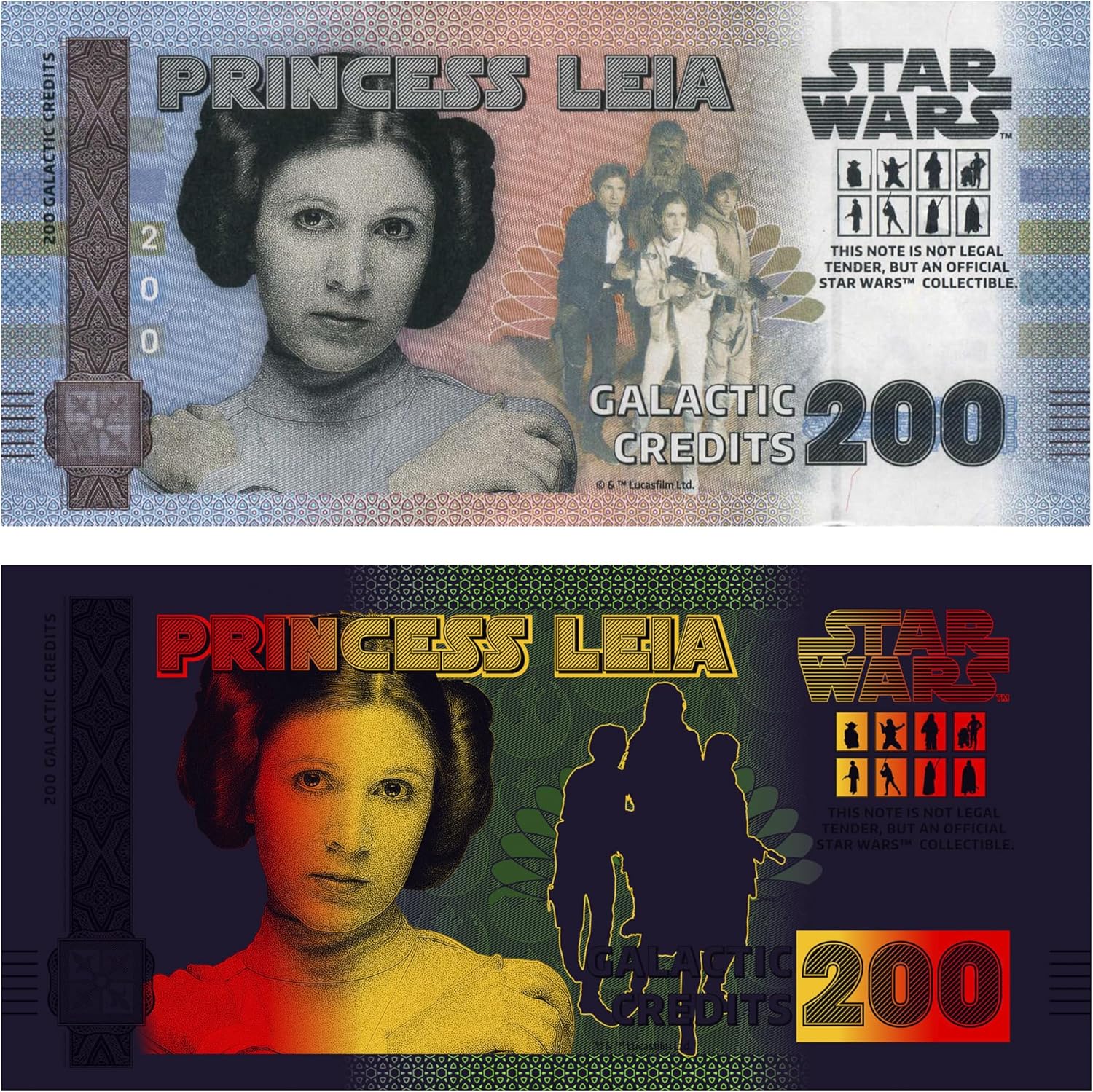 Billete Star Wars Oficial de Colección - Princesa Leia