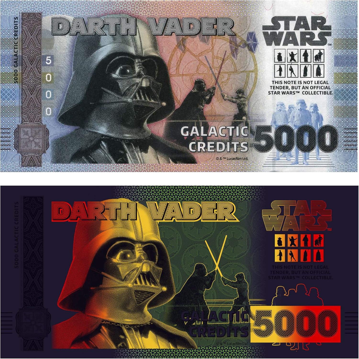 Billete Star Wars Oficial de Colección - Darth Vader