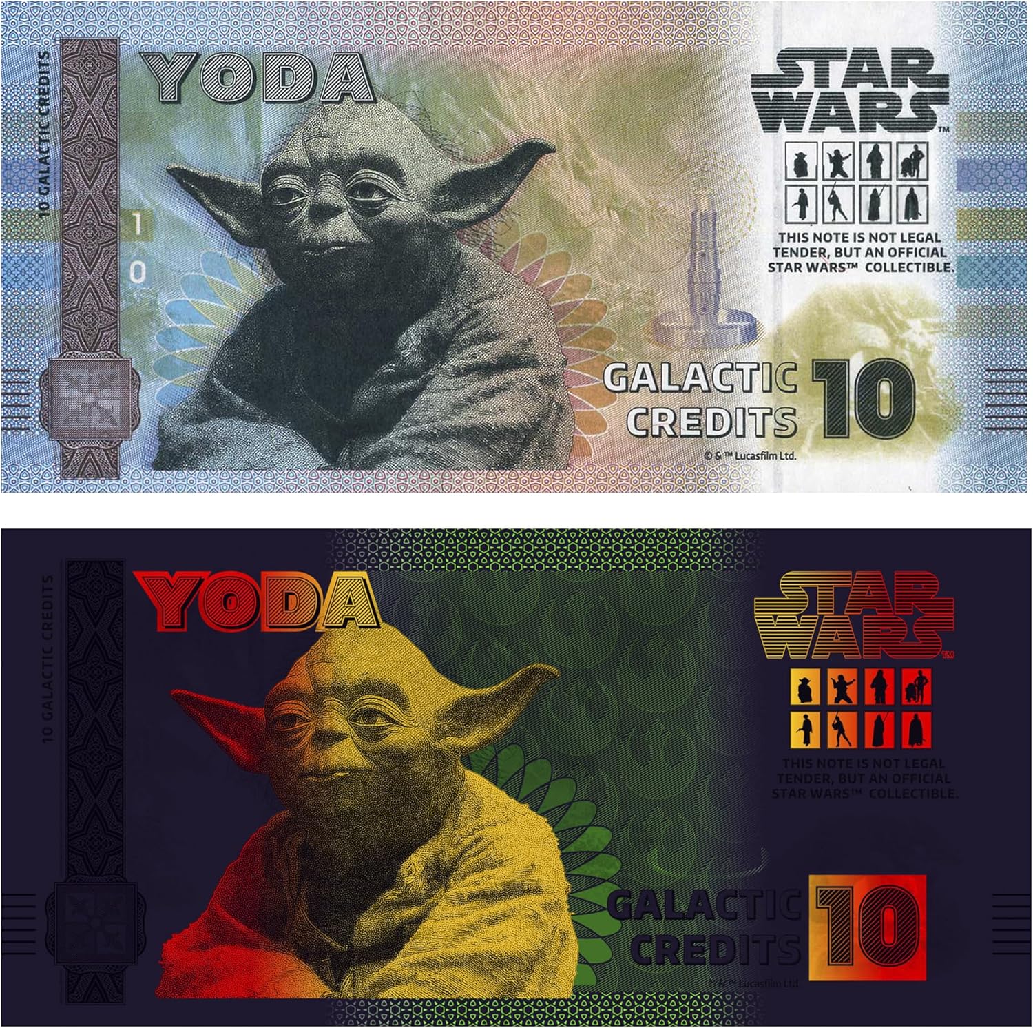 Billete Star Wars Oficial de Colección - Maestro Yoda