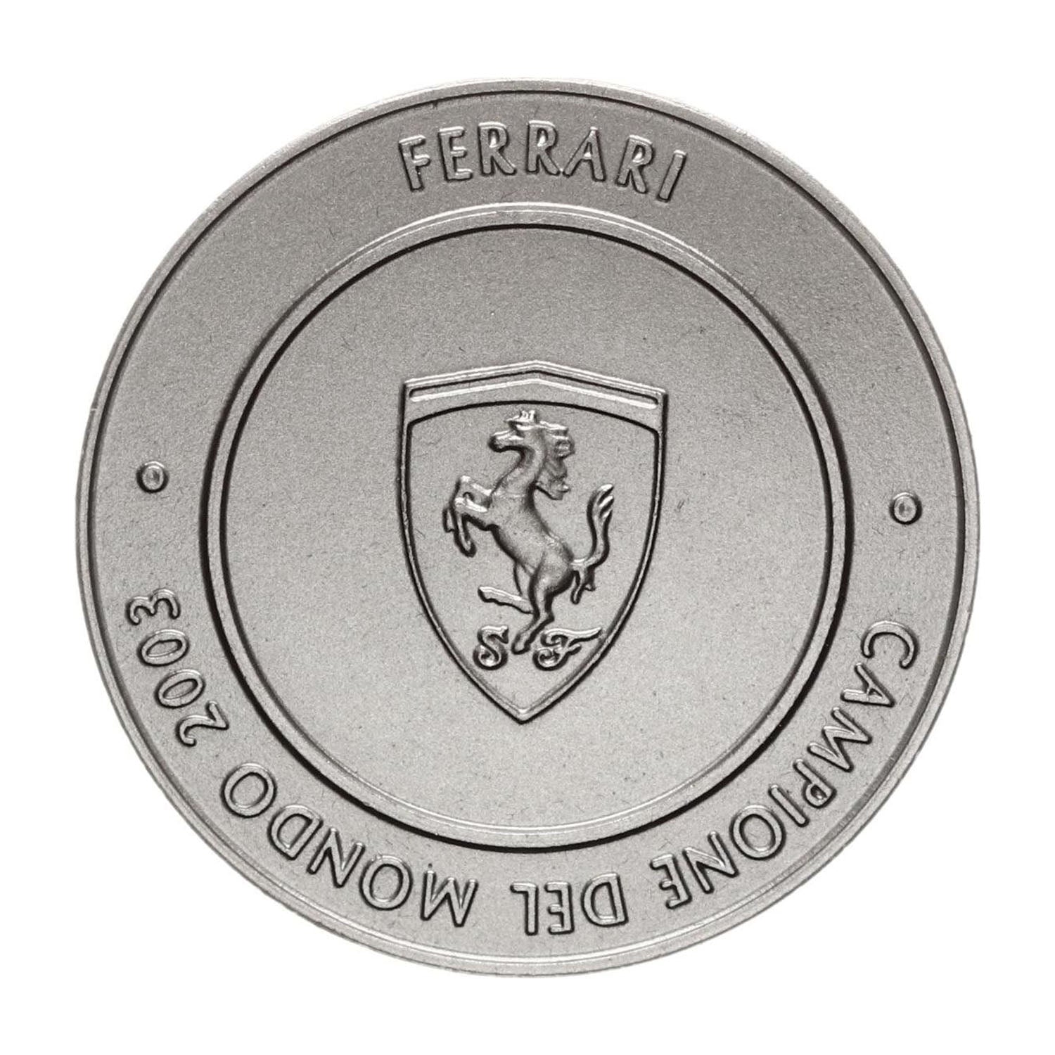 Official Ferrari F1 Championship Medal: Titanium, 2003 Edition