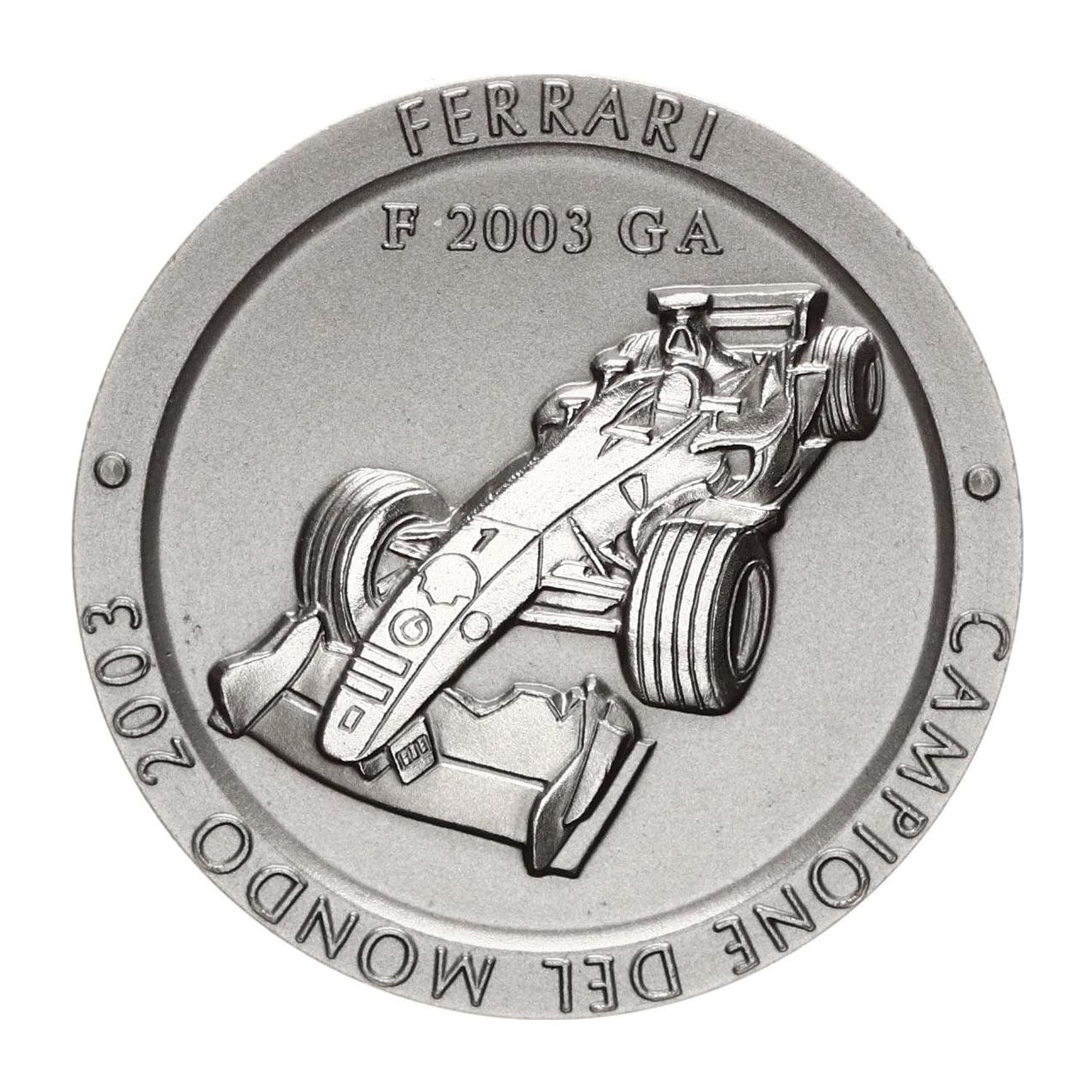 Official Ferrari F1 Championship Medal: Titanium, 2003 Edition