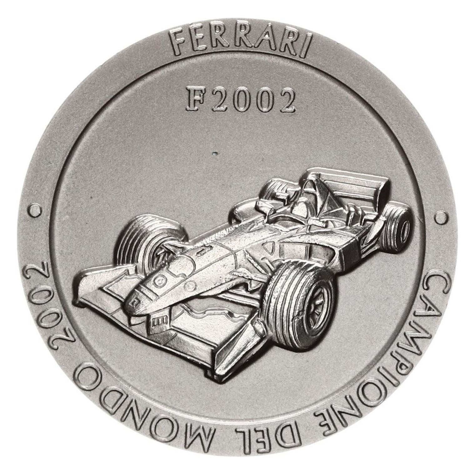 Official Ferrari F1 Championship Medal: Titanium, 2002 Edition