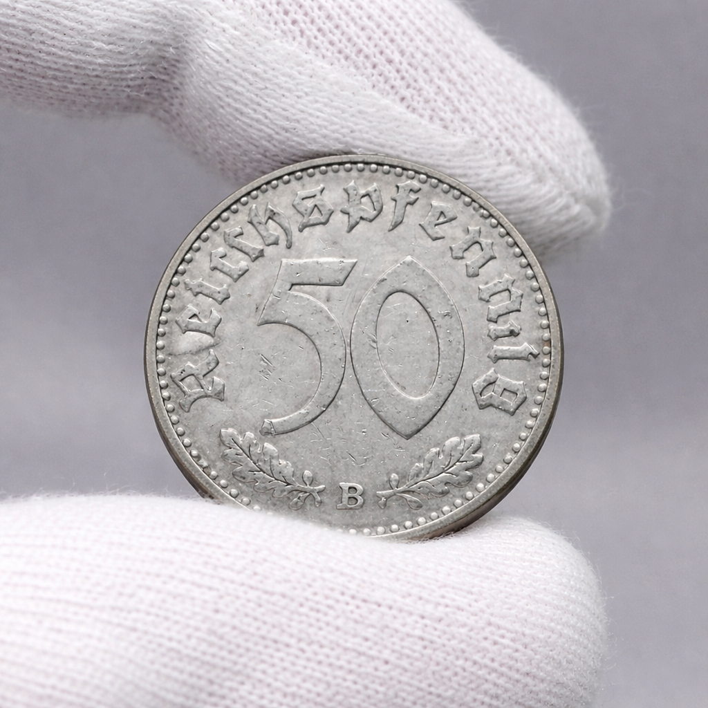 6 monedas auténticas de la Segunda Guerra Mundial - Tercer Reich en bolsa (1936-1945) | Certificadas