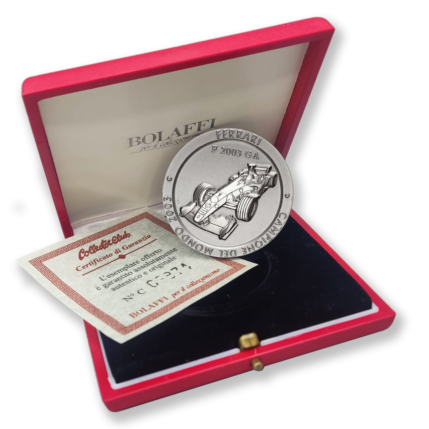 Official Ferrari F1 Championship Medal: Titanium, 2003 Edition