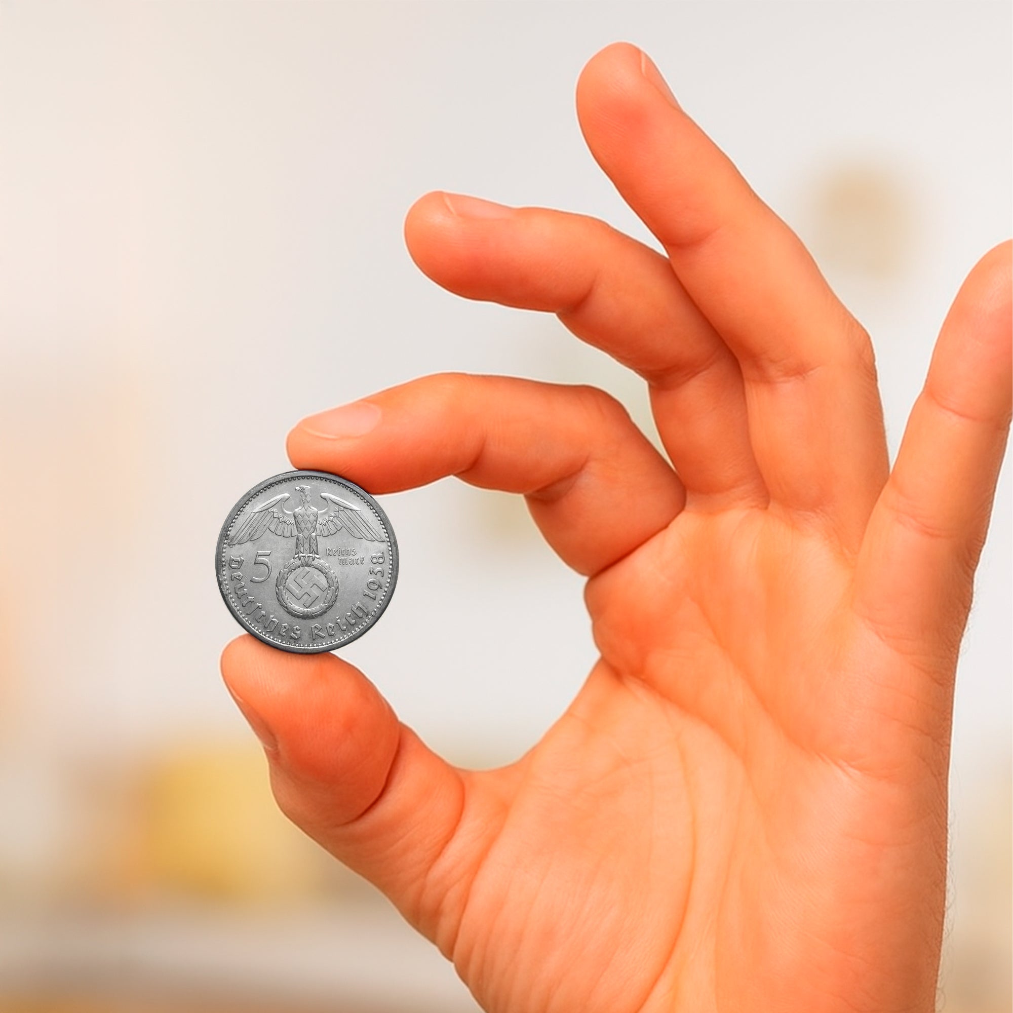 Authentic World War II Silver Coin - The 5 Nazi Marks (1936-1939) | Certified