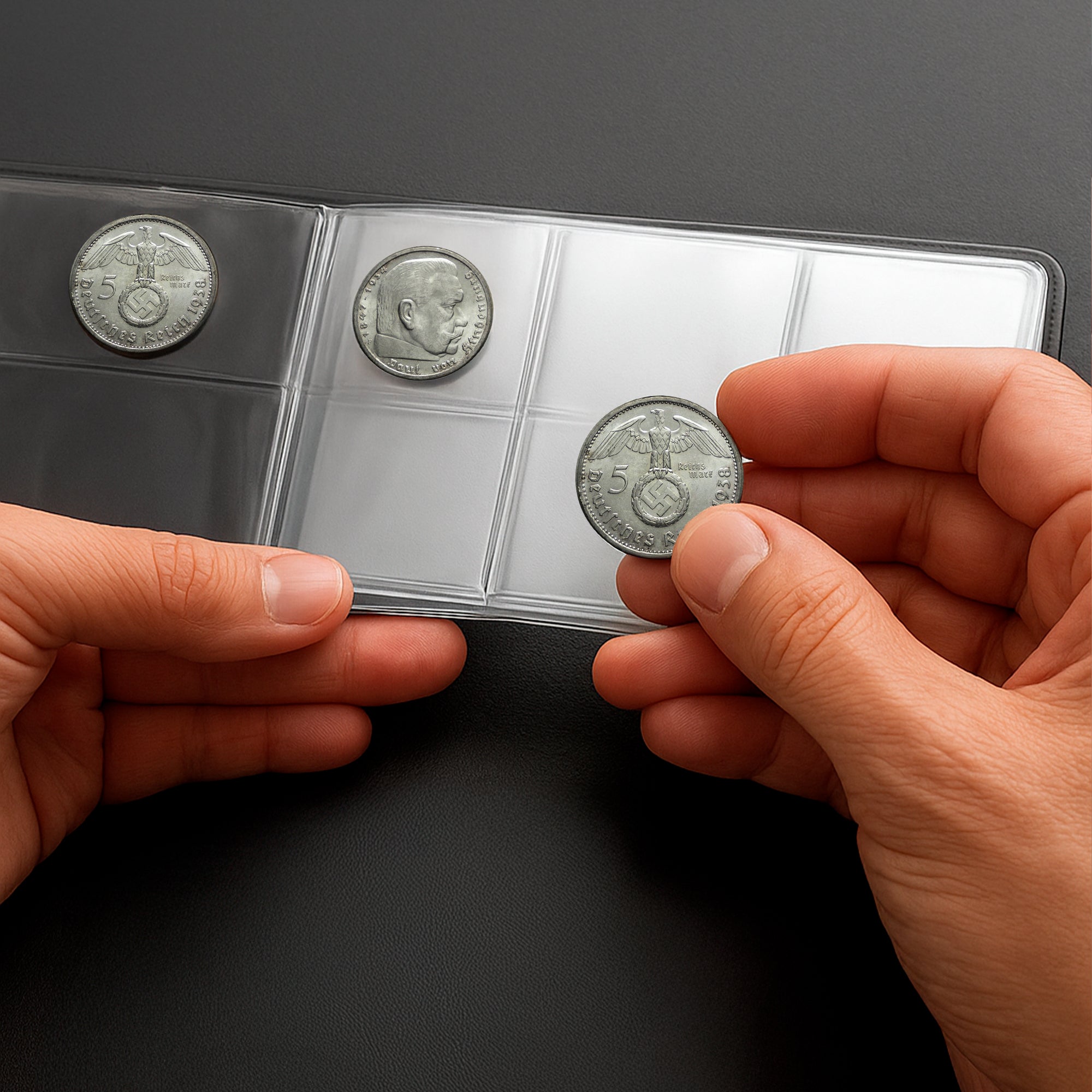 Authentic World War II Silver Coin - The 5 Nazi Marks (1936-1939) | Certified