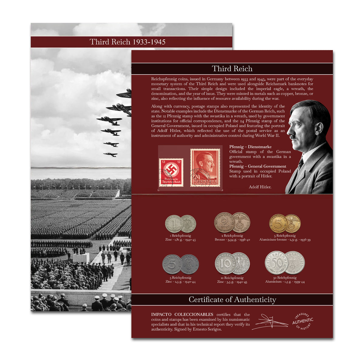 6 authentic coins from World War II - The Third Reich (1933-1945) | Certified